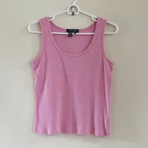 LAUREN Ralph Lauren Knit Tank Top Pink Size M